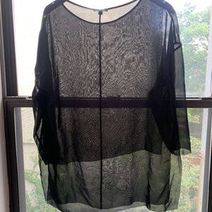 Delicate COS sheer black blouse Size 12 / Large